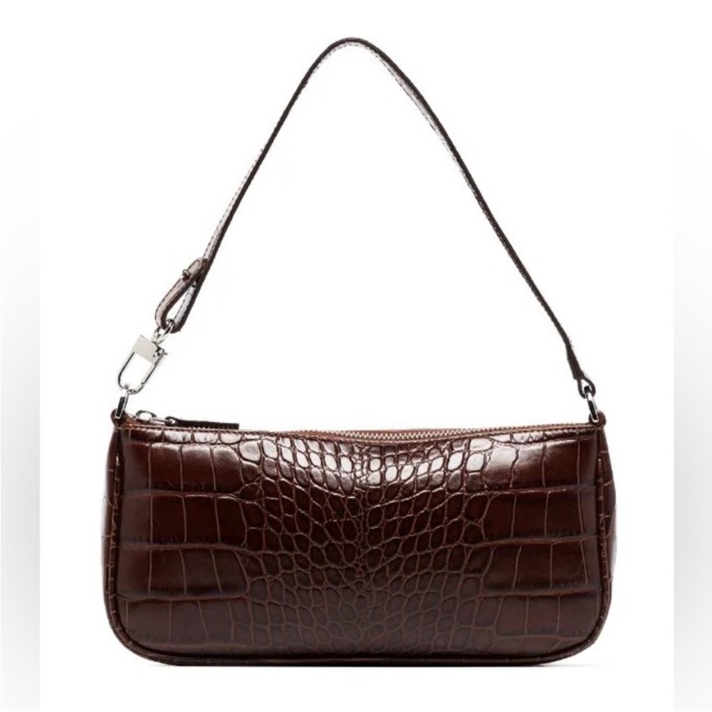 BY FAR crocodile embossed bag